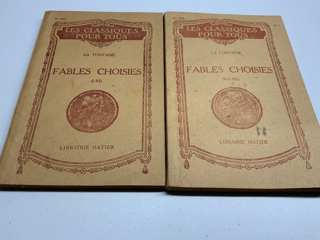 FABLES DE LA FONTAINE 2 livres de 1947 / 48, Enlèvement ou Envoi