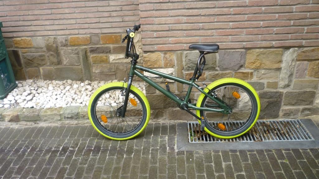 BMX Wipe Green BTwin 20'' 9-14 ans, Vélos & Vélomoteurs, Frein sur jante, BTwin Décathlon, Acier, Comme neuf