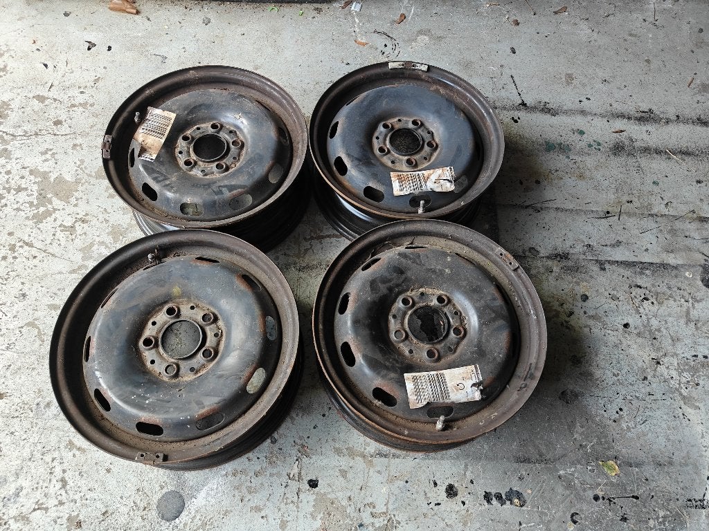 4x stalen velg 15 inch 5x112 mini cooper met sensoren, Auto-onderdelen, Banden en Velgen, Ophalen, Gebruikt, 15 inch, Velg(en)
