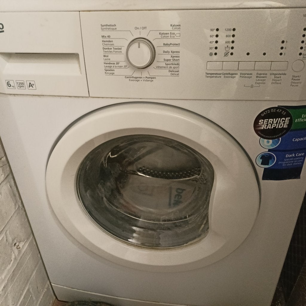 Lave linge Beko, 1200 à 1600 tours, 6 à 8 kg, Classe énergétique A ou plus économe, 85 à 90 cm