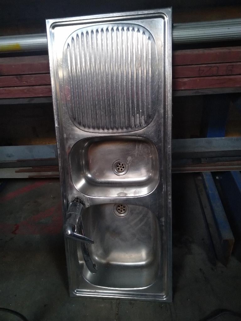 spoelbak inox met ééngreepsmengkraan, Enlèvement, Utilisé, Inox, Autres types