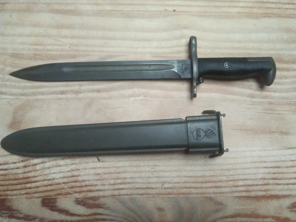 Vends baïonnette us avec fourreau, Collections, Enlèvement ou Envoi