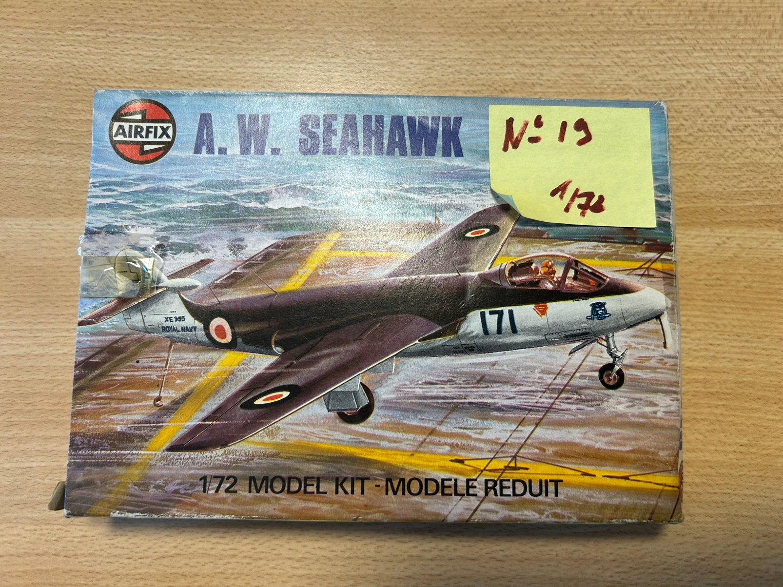 Vintage Airfix A.W. Seahawk 1/72, Hobby & Loisirs créatifs, Neuf, Autres marques, Enlèvement ou Envoi, 1:72 à 1:144