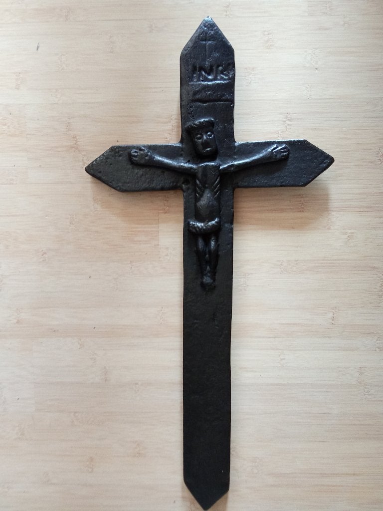 Kruisbeeld kruisbeeld Afrikaanse, Congolese religieuze kunst, Antiek en Kunst, Ophalen of Verzenden