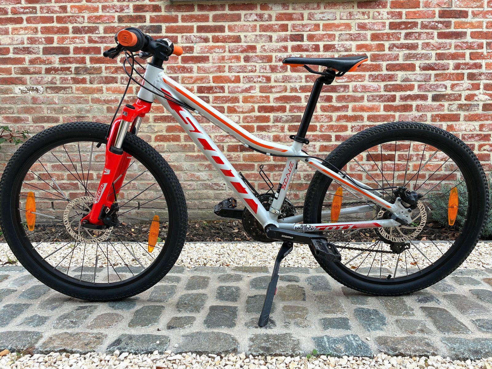 SCOTT mountainbike grijs met oranje 7 shimano versnellingen, Ophalen, Zo goed als nieuw