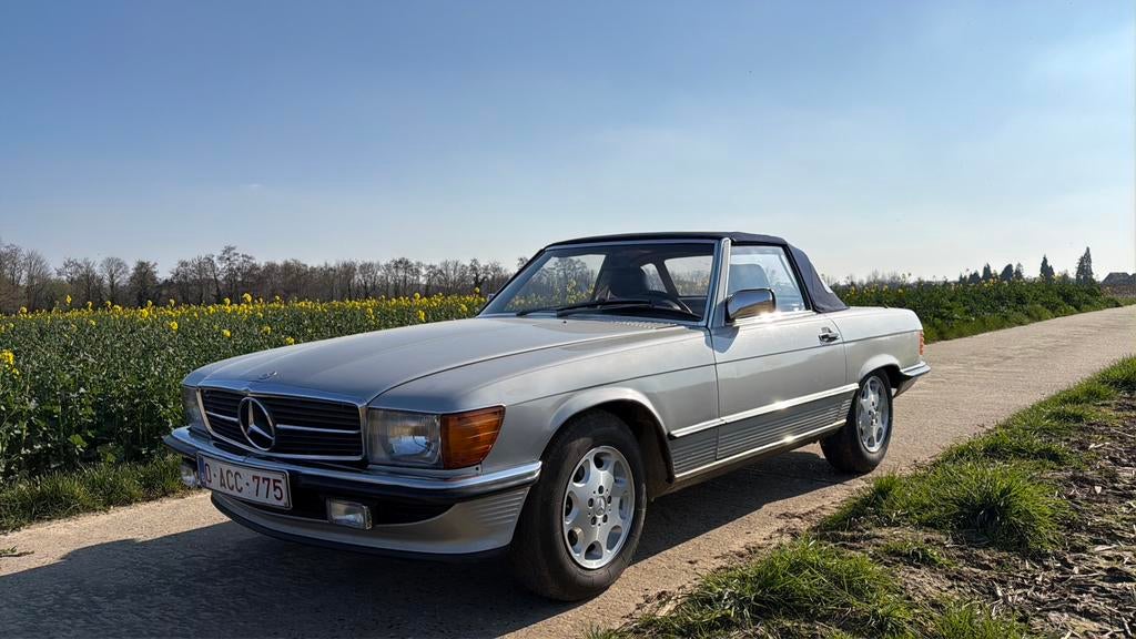 Mercedes SL 300  cabrio1986 - top onderhoud ! 2de eigenaar!, Auto's, Automaat, Achterwielaandrijving, Cabriolet, Lederen bekleding