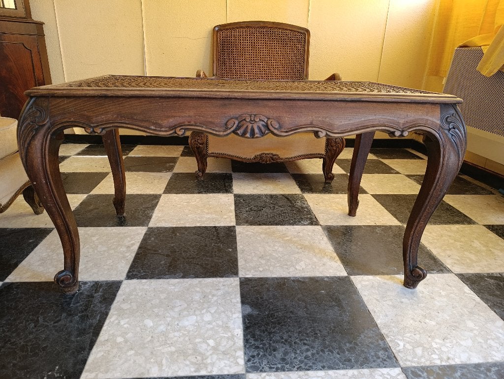Salon style Louis XV en bois et cannage, Enlèvement, Utilisé, Bois