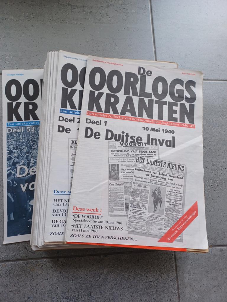 Komplete reeks 52 nrs  oorlogskranten 1940-45, Verzamelen, Verzenden
