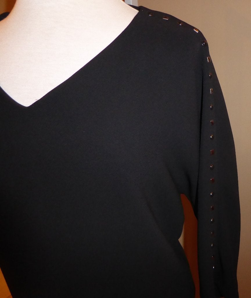 Robe noire élégante « Xandres » m 38/Comme neuve, Enlèvement, Comme neuf, Noir