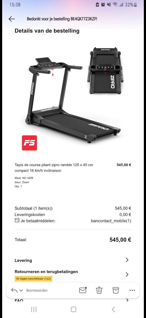 Loopband, Sport en Fitness, Ophalen, Gebruikt, Loopband