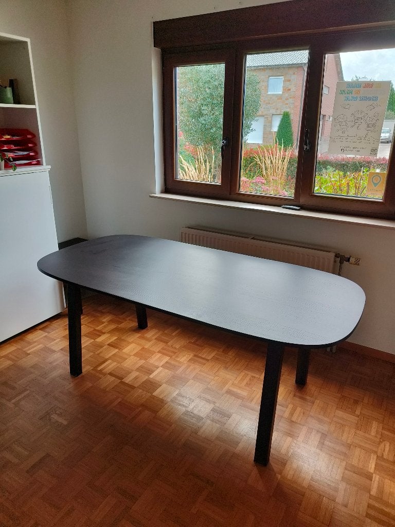 Table à manger IKEA OPPEBY noire – 185  90 cm, Maison & Meubles, IKEA OPPERBY, Cinq personnes ou plus, 50 à 100 cm, Comme neuf