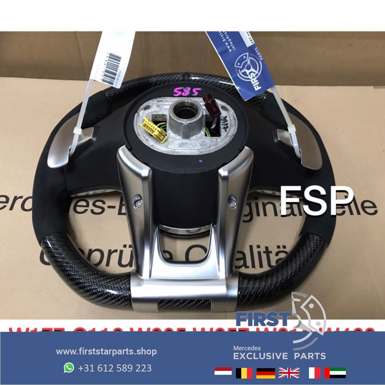 2021 AMG CARBON STUUR + AIRBAG A45 CLA45 C63 E63 GLC63 GLE63, Gebruikt, -, Verzenden, -