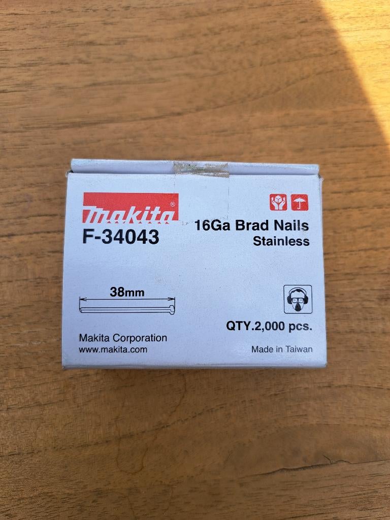 Makita nagels RVS 38 mm F-34043, Ophalen, Nieuw, Minder dan 50 mm, Overige typen
