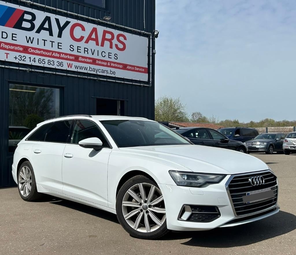 Audi A6 Avant 2019  2.0 TDI 163pk  MHEV 182.480km -Topstaat, Auto's, Automaat, 4 cilinders, Wit, Bedrijf