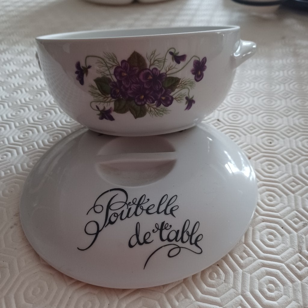 Poubelle de table en porcelaine, Ophalen of Verzenden