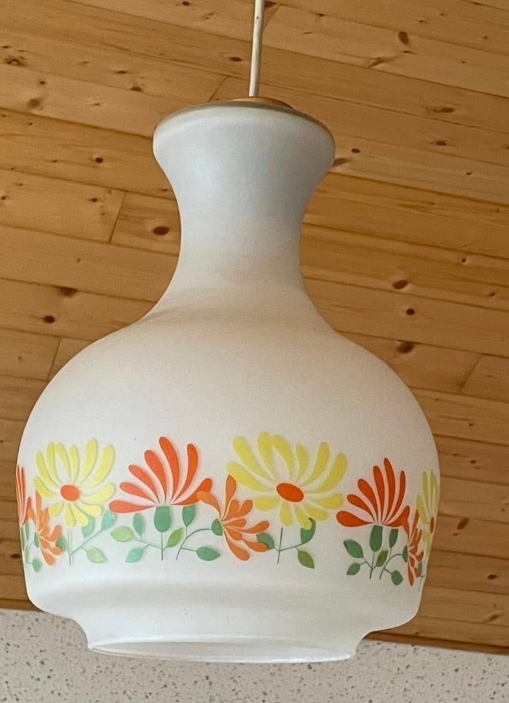 Glazen hanglamp, Ophalen, Gebruikt, Vintage