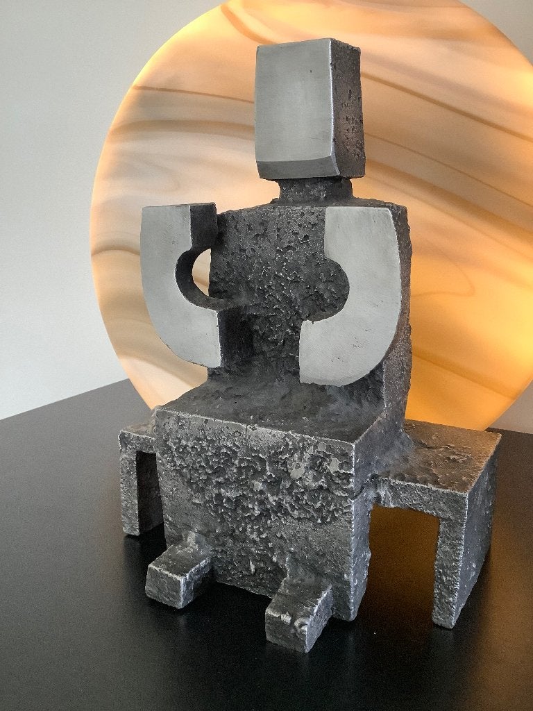 WILLY CEYSENS (1929-2007 ) BELGIË ., Brutalistisch, Handgemaakt, Beeld, Abstract
