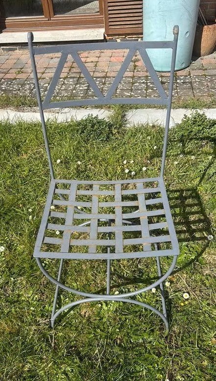 6 chaises jardin  metal, Enlèvement, Utilisé, Métal