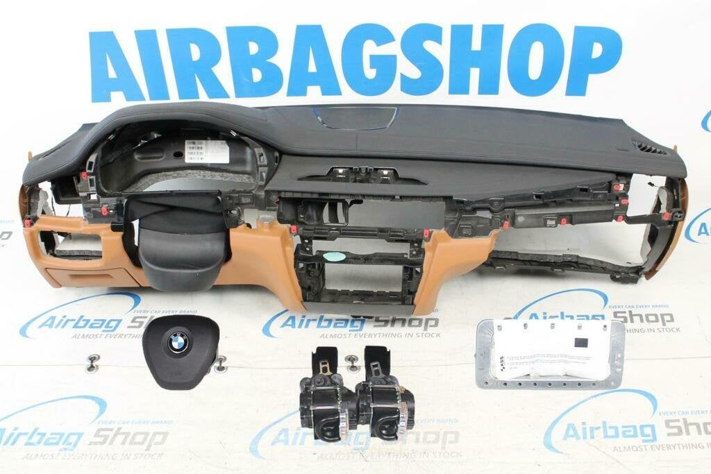 Airbag set Dashboard zwart/cognac HUD stiksels BMW X5 F15, Auto-onderdelen, Gebruikt, Ophalen of Verzenden