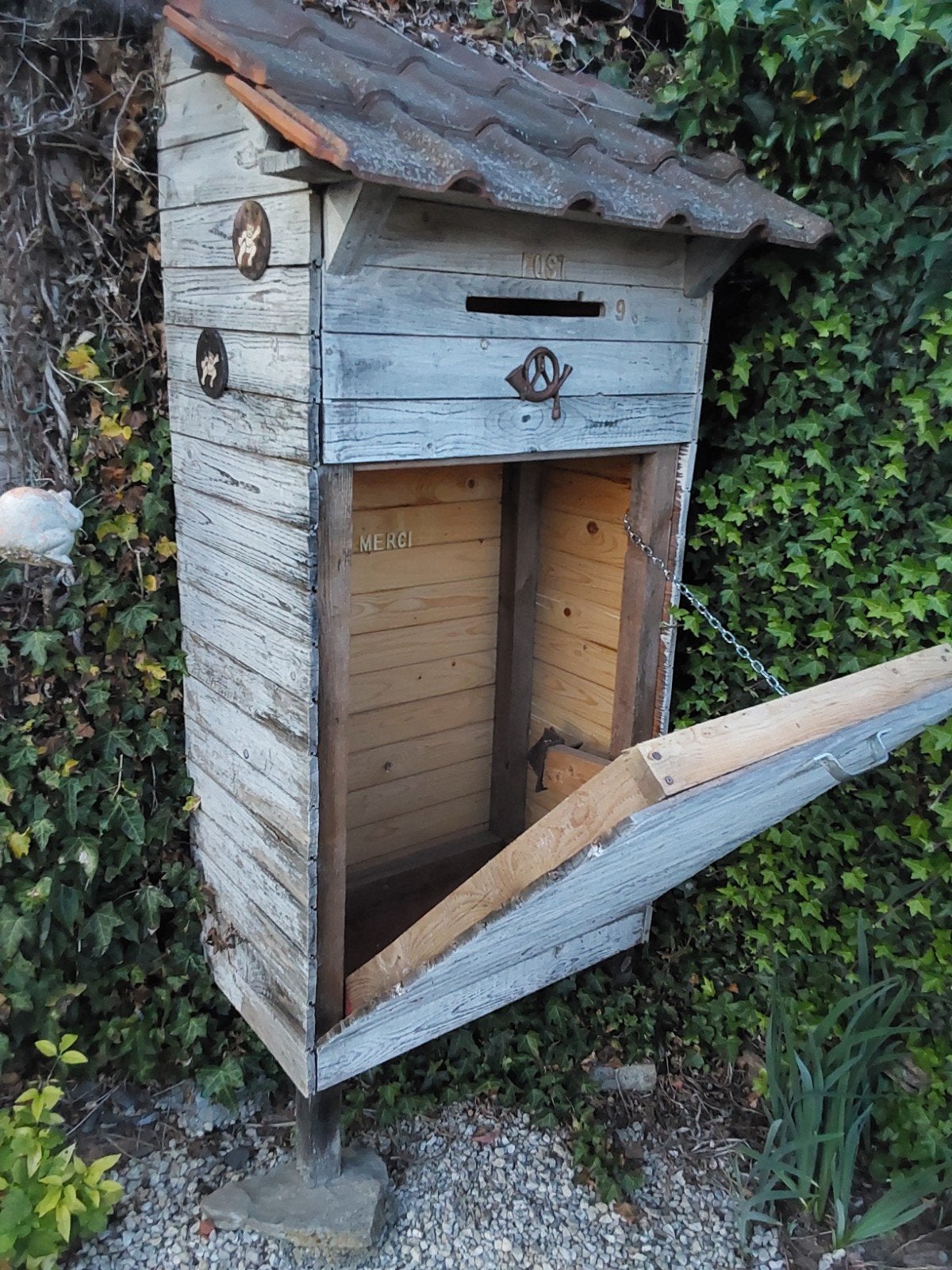 brievenbus pakketbus, Tuin en Terras, Ophalen, Hout