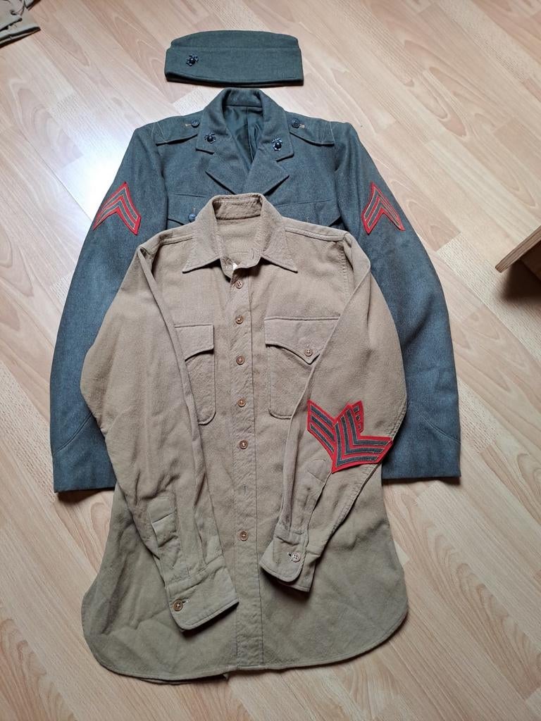 Ww2 USMC dress uniform 1942 omgebouwd naar type *ike*, Verzamelen, Militaria | Tweede Wereldoorlog, Ophalen of Verzenden