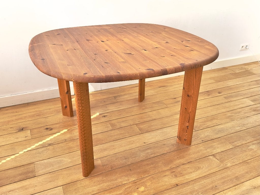 UITSCHUIFBARE EETTAFEL • DENNENHOUT, Ophalen, Gebruikt, 100 tot 150 cm, Vierkant