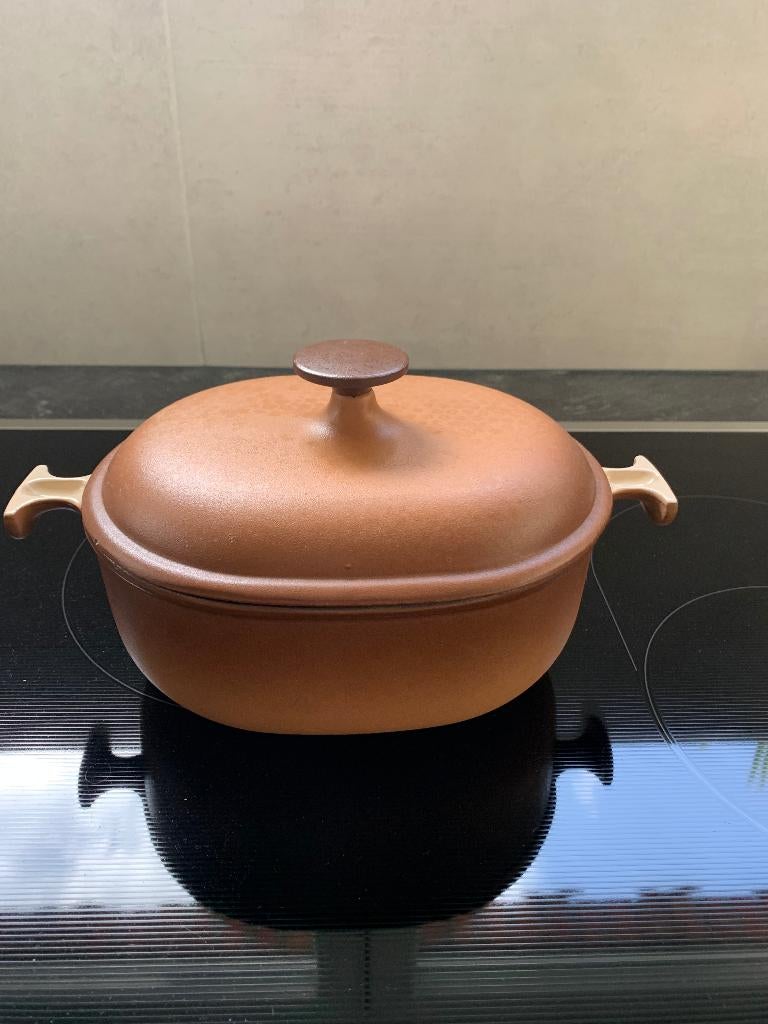 Le Creuset La Mama Enzo Mari Ovenschotel, Kookpan of Snelkookpan, Gebruikt, Gietijzer, Ophalen of Verzenden