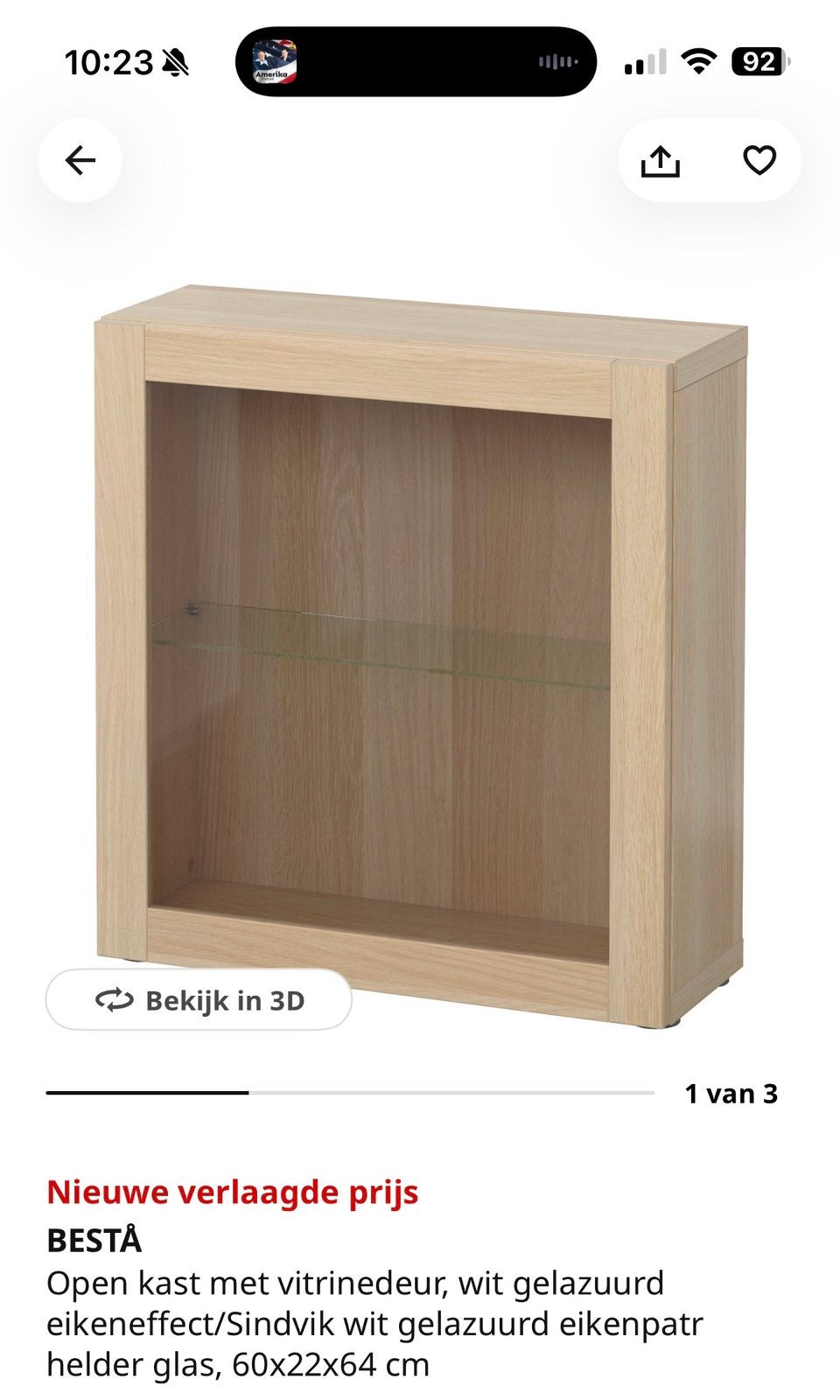2x wand vitrinekastjes, Enlèvement, Comme neuf