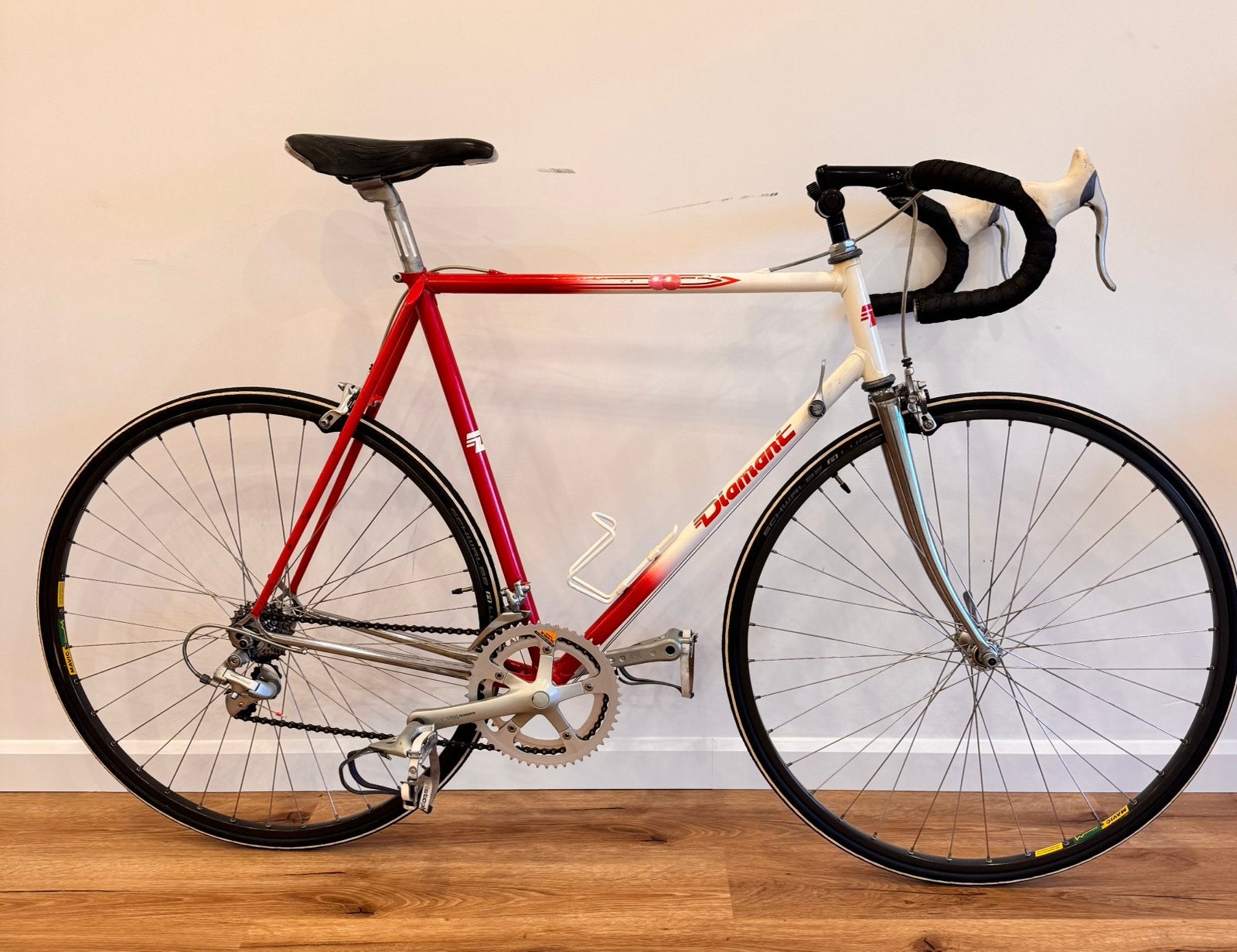 Prachtige Retro Diamant  in Top Staat, Full Shimano 105, 28 inch, 10 tot 15 versnellingen, Velgrem, Ophalen of Verzenden