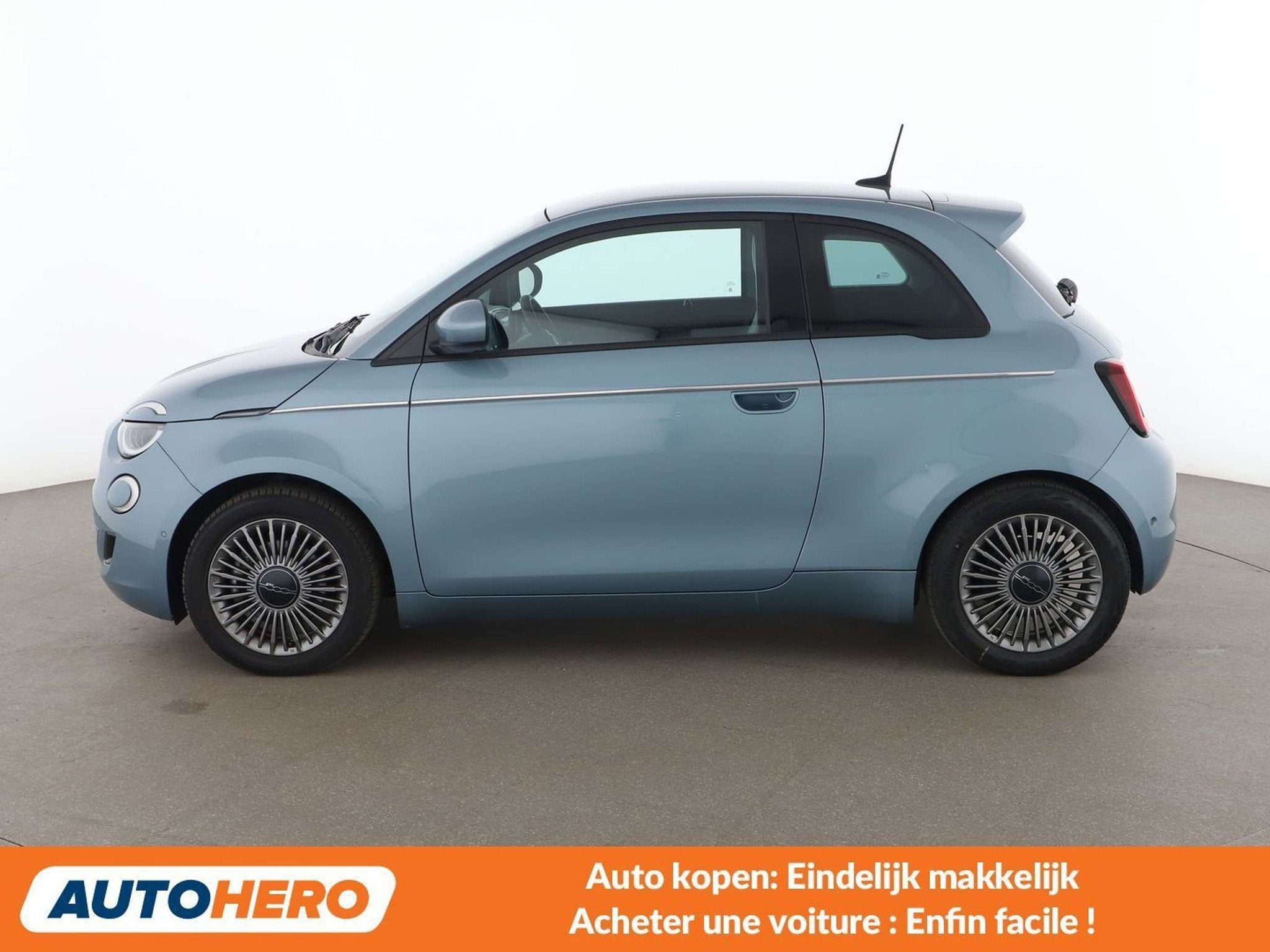 Fiat 500E electric drive 87 kW Icon (bj 2021, automaat), Auto's, 4 zetels, Stof, Zwart, Blauw