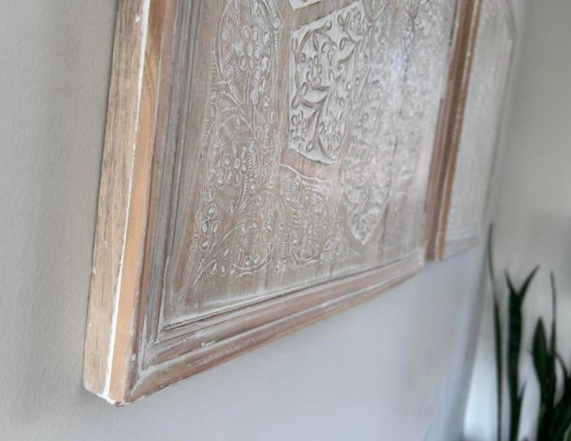 2 houten wanddecoraties / kaders Maison du Monde, Huis en Inrichting, Woonaccessoires | Wanddecoraties, Ophalen, Hout