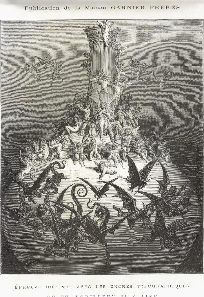 Paul Jonnard naar Gustave Doré offset-repro "Rabelais", Antiek en Kunst, Ophalen