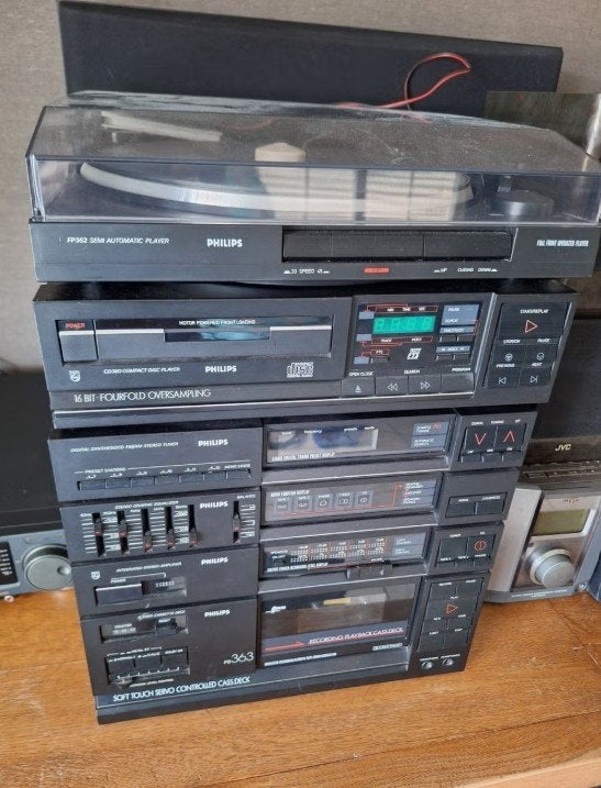 Complete vintage Philips hifi-set, snelle verkoop, Audio, Tv en Foto, Stereoketens, Ophalen, Philips, Gebruikt, Cassettedeck