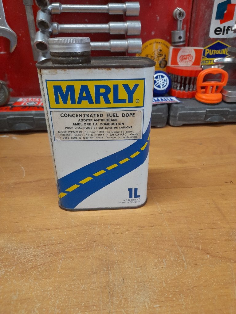 Oude lege Marly oliekan, Verzenden, Gebruikt, Overige typen