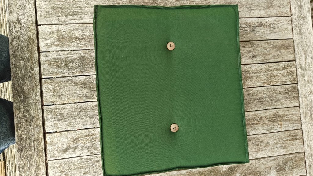 Groene kussens voor stoelen (tuin), Tuin en Terras, Ophalen, Gebruikt