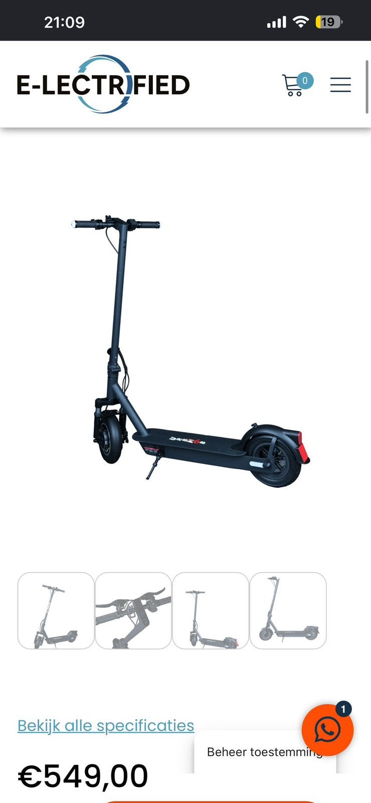 NIEUW - UrbMob F10 elektrische step, Fietsen en Brommers, Steps, Ophalen, Nieuw, Elektrische step (E-scooter)