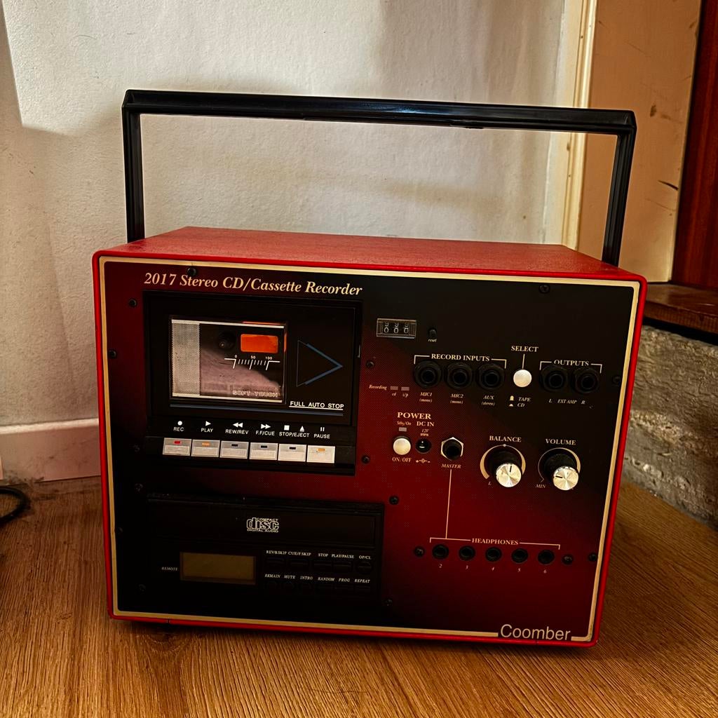 Vintage Coomber 2017 CD/Cassette speler – audio recorder, TV, Hi-fi & Vidéo, Lecteurs CD, Utilisé, Enlèvement ou Envoi
