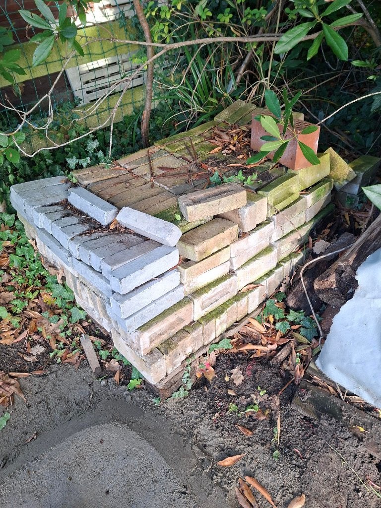 +/- 500 handvorm gevelstenen 5cm dik, Ophalen, Zo goed als nieuw, Bakstenen