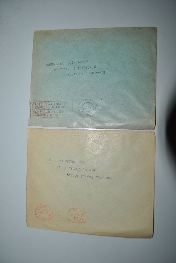 Belgique 1935/39 Enveloppes Louis Nagant, Enlèvement ou Envoi, Enveloppe