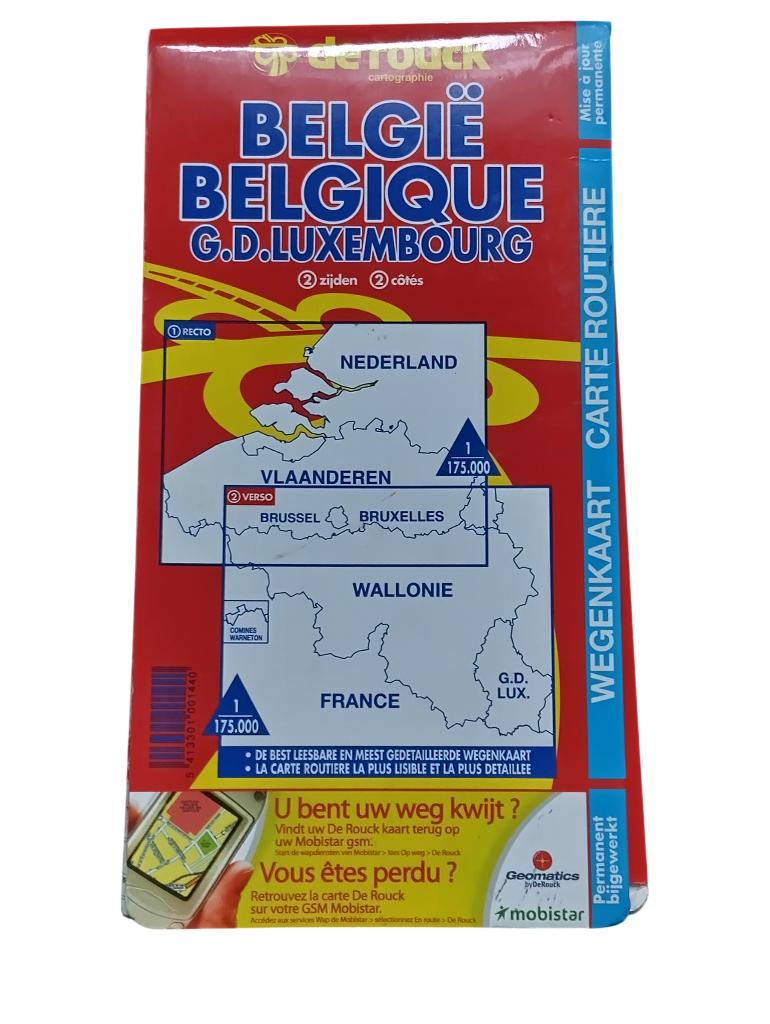 De Rouck cartographie Belgique/ G.D. Luxembourg 1998 vintage, Livres, Belgique, Enlèvement, Utilisé, Autres types