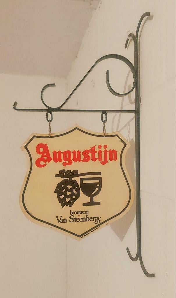 Augustijn bier reclame bord, Ophalen