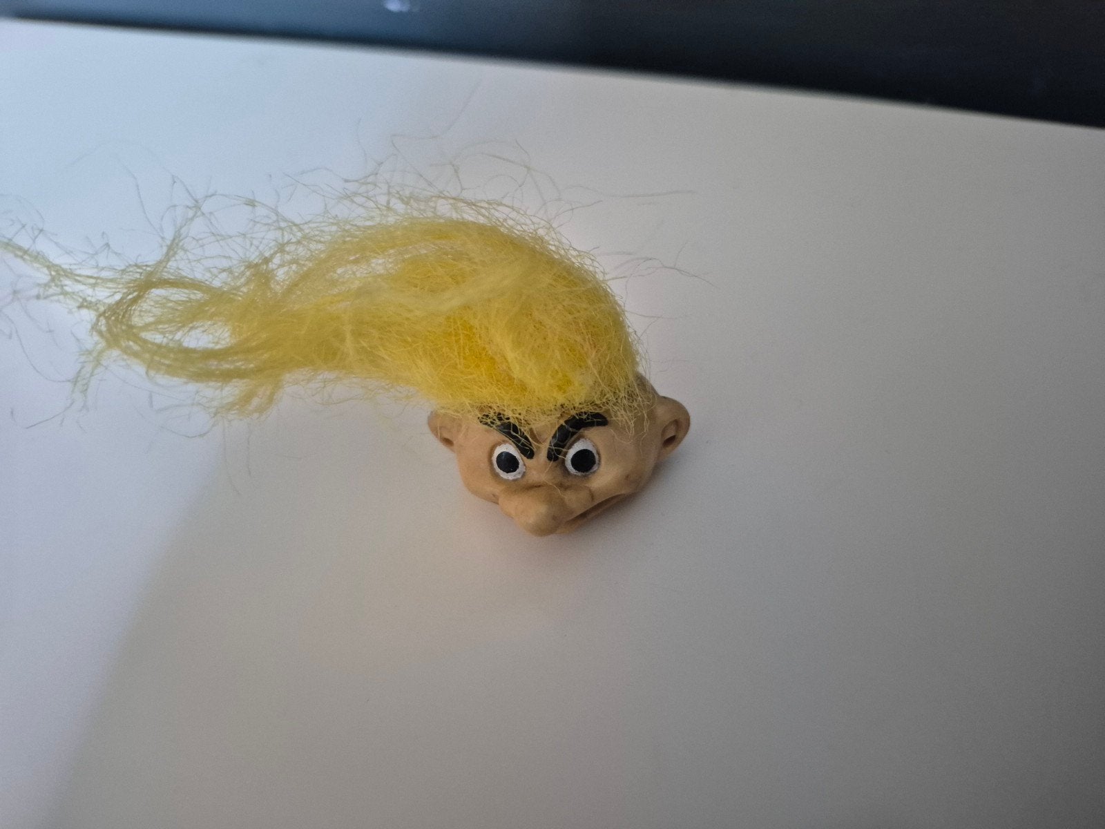 troll vintage popje voor op potlood 1990 3cm, Verzamelen, Ophalen of Verzenden