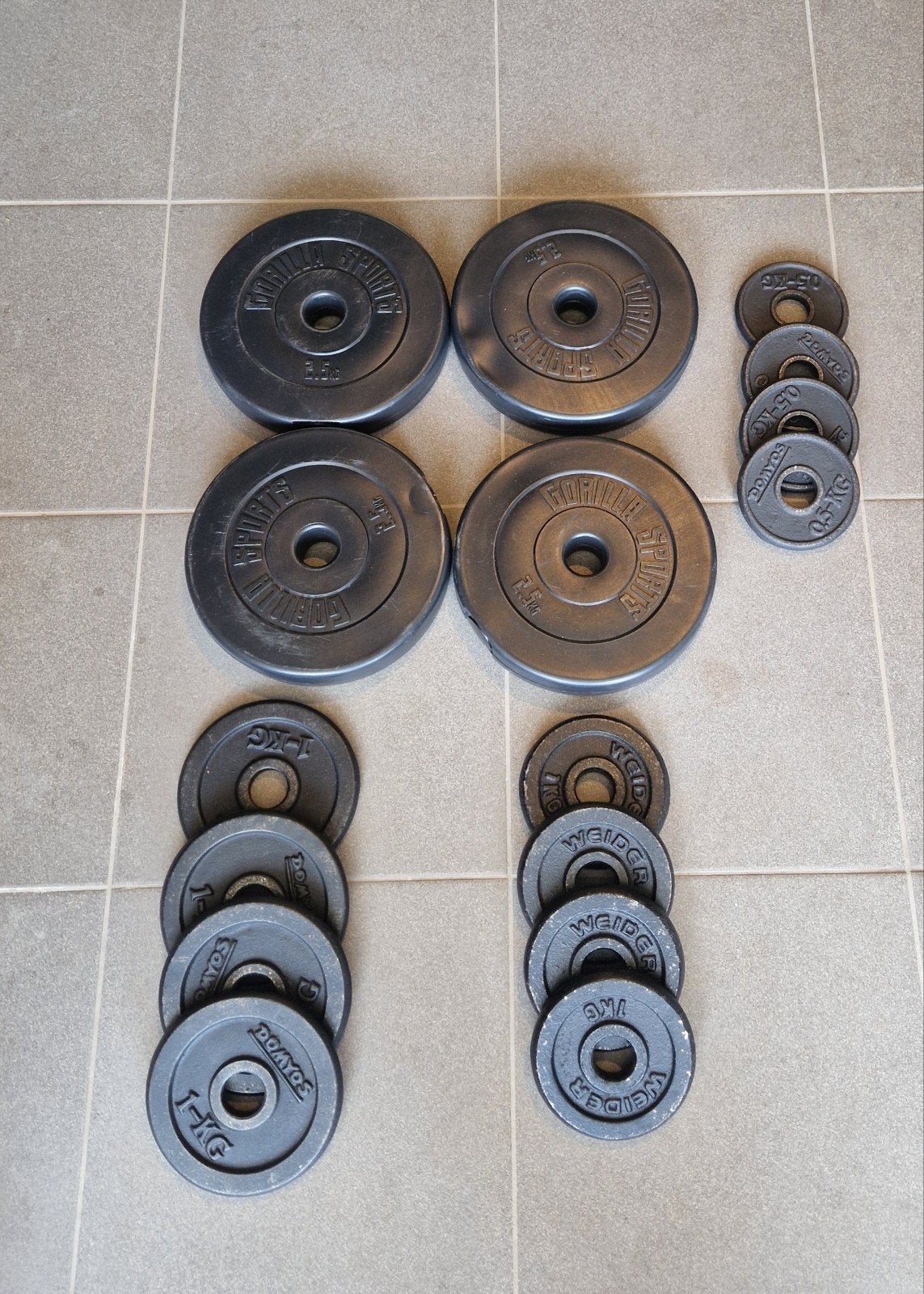 Halters , gewichten, Ophalen, Zo goed als nieuw, Rug, Halterstangen