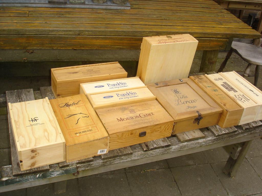 13 x wijnkistje / wijnkistjes, Ophalen, Gebruikt