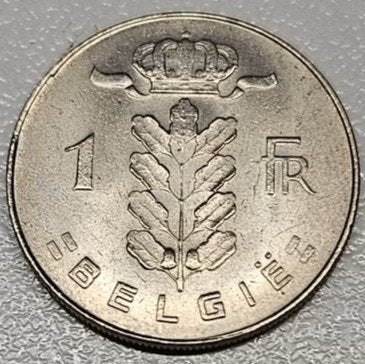 België : 1 Frank 1972 NL Morin 635 Ref 16926, Ophalen of Verzenden, Metaal, Losse munt