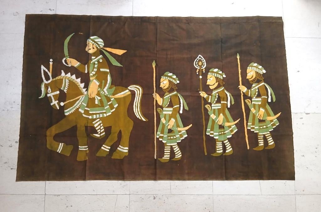 Peinture batik indienne sur tissu, Enlèvement