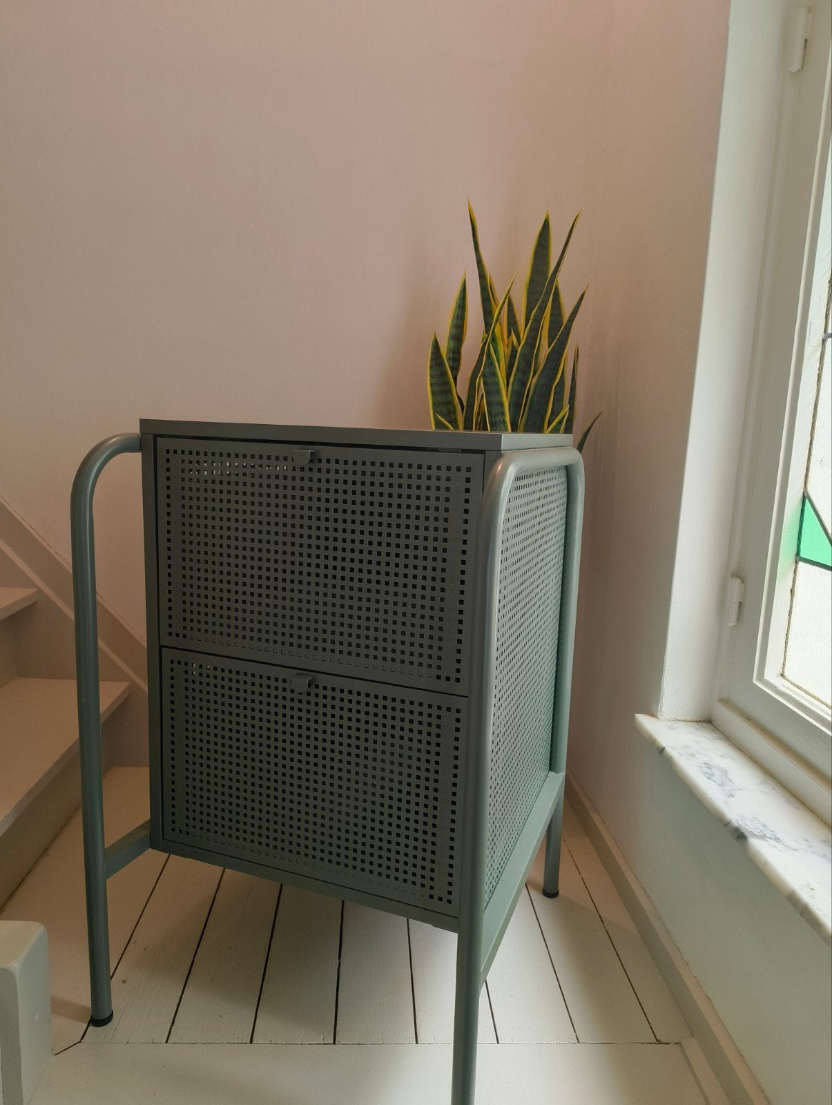 Groen metalen katje met schuiven, Huis en Inrichting, Kasten | Overige, Ophalen, Gebruikt