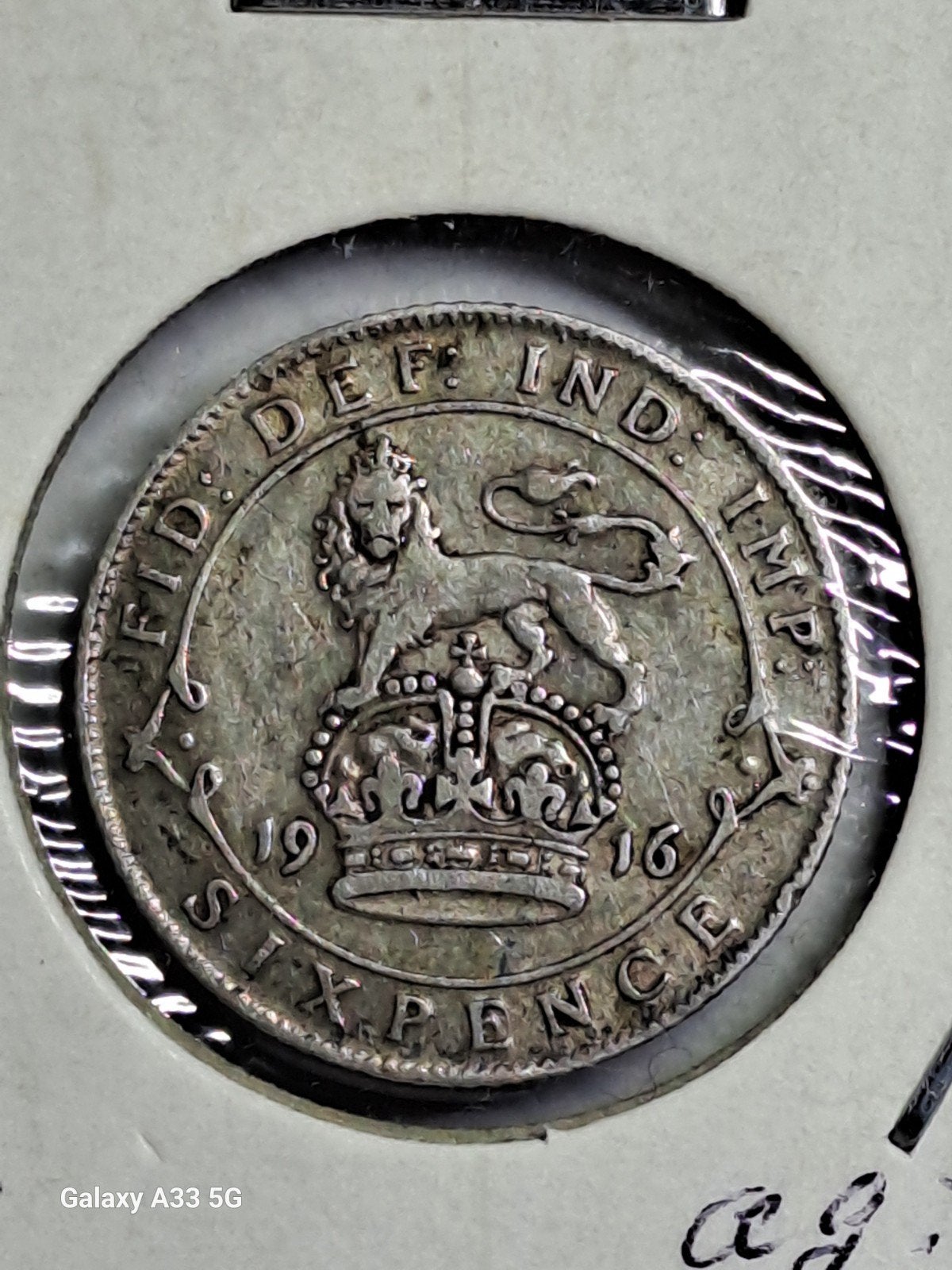 Royaume-Uni-George V-sixpence 1916, Enlèvement ou Envoi, Autres pays, Monnaie en vrac, Argent