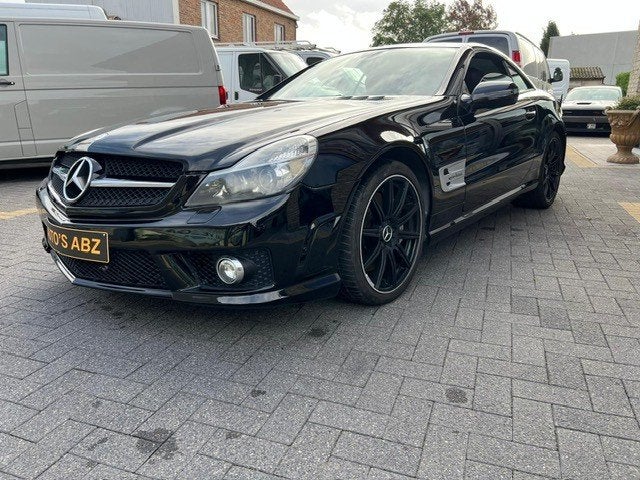 Mercedes SL63 AMG cabrio, Auto's, Automaat, Zwart, Cabriolet, Zwart