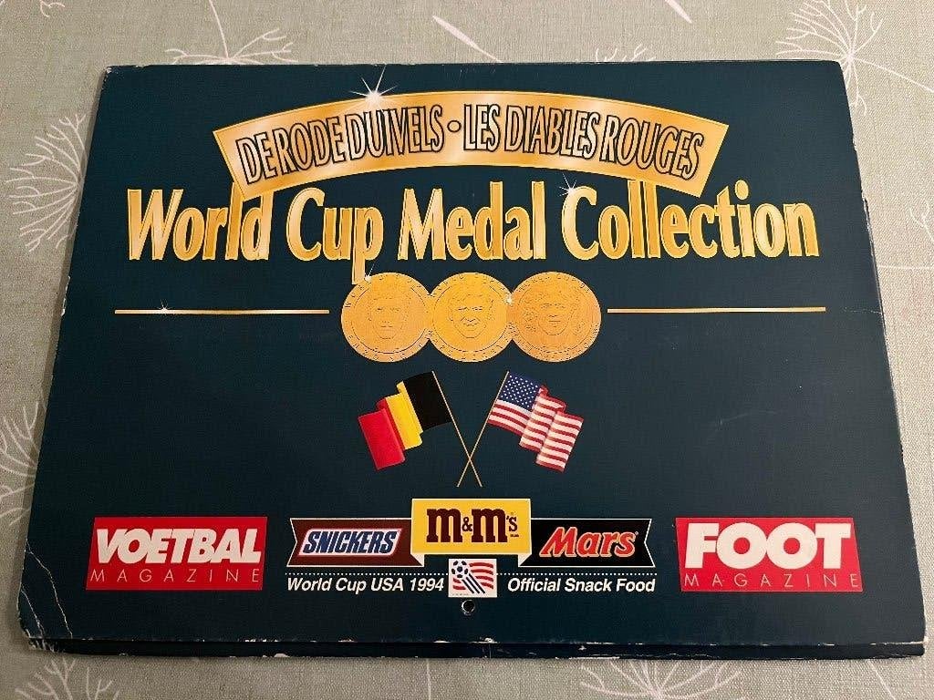 Rode duivels munten/medaille collectie wk USA  1994, Verzamelen, Ophalen, Gebruikt, Overige typen